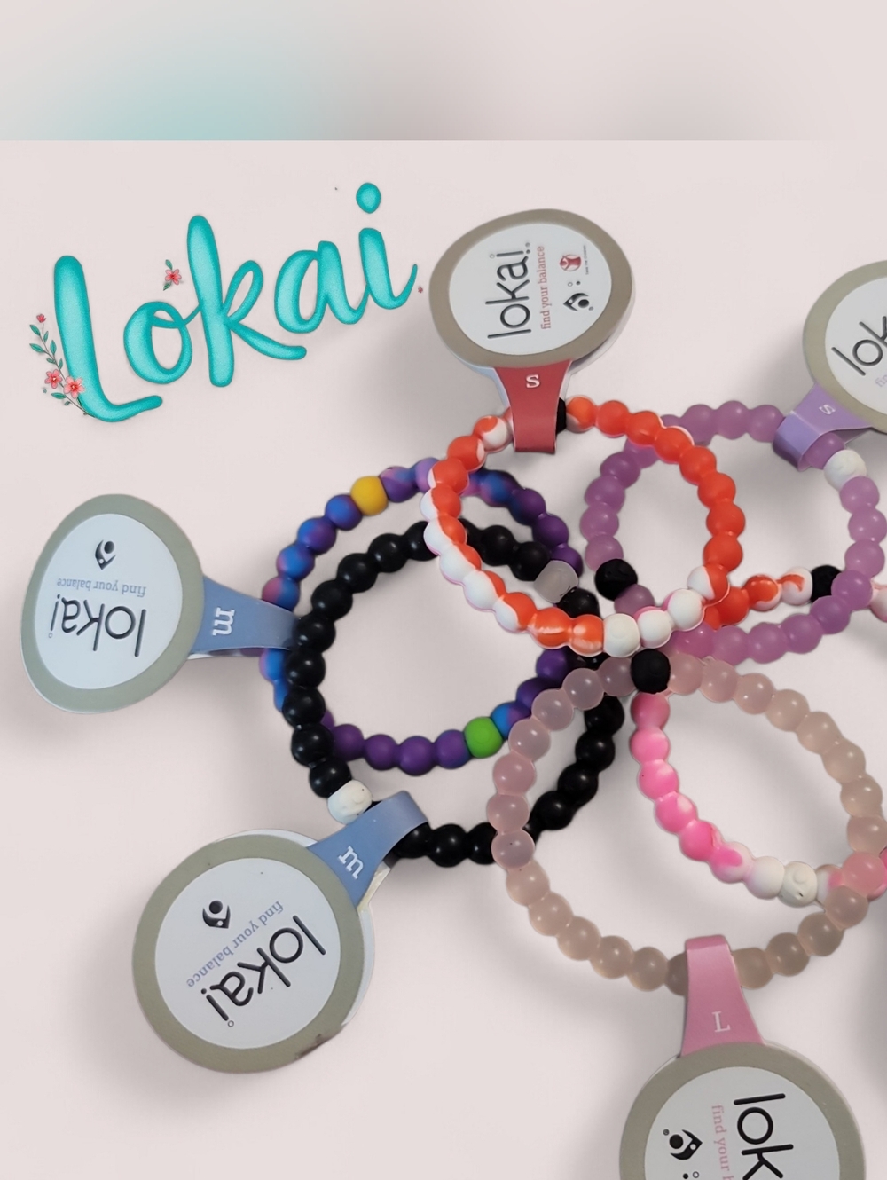 lokai Silicone Beaded Bracelets - Mixed Colors Set Of 6